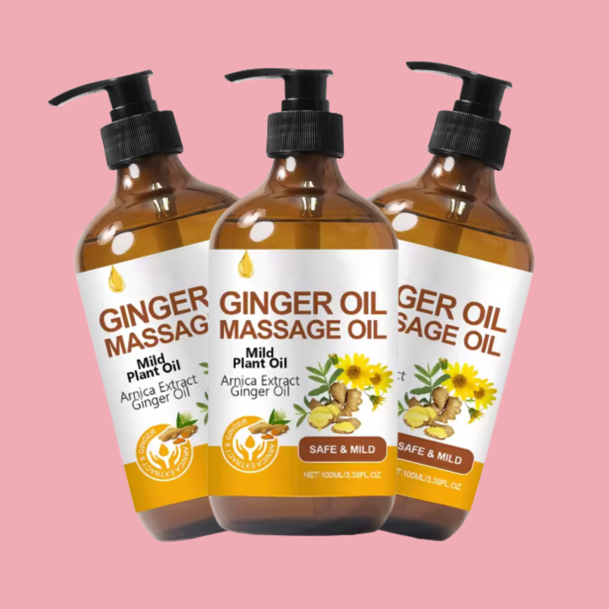 3x Aveya Warming Ginger Sculpting Oil